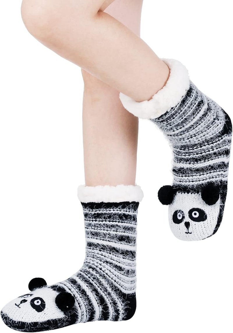 Chassic Sherpa Lined Slipper Socks for Women, Non-Slip Cozy Winter House Socks, Soft Fuzzy Socks, Christmas Gifts for Women & Ladies Stocking Stuffers - Image 4